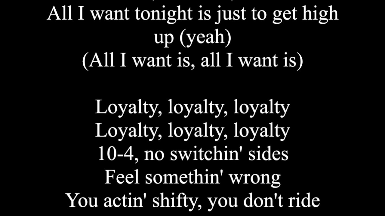 loyalty rihanna lyrics